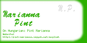 marianna pint business card